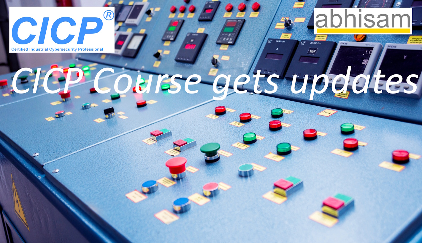 Certified Industrial Cybersecurity Professional CICP Course updates
